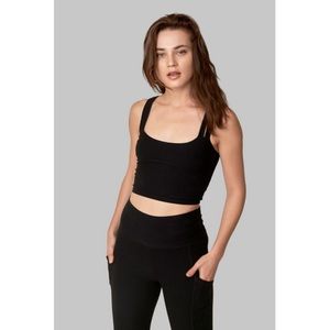 Onyx Double Cross Top